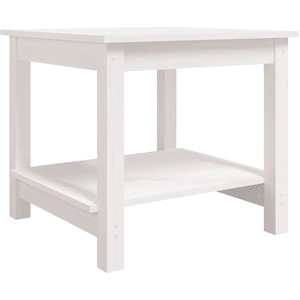 vidaXL Table basse Blanc 50x50x45 cm Bois massif de pin pas cher