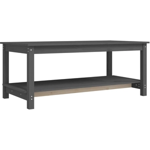vidaXL Table basse Gris 110x55x45 cm Bois massif de pin pas cher