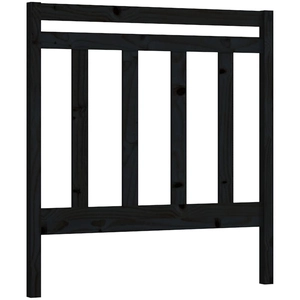 vidaXL Tête de lit Noir 95x4x100 cm Bois massif de pin pas cher