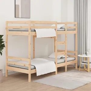 vidaXL Lit superposé 90x200 cm Bois de pin massif pas cher