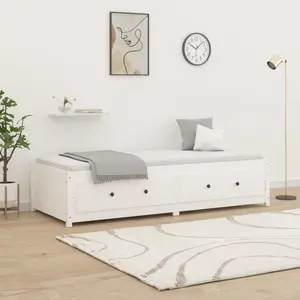 vidaXL Lit de jour sans matelas blanc 80x200 cm bois de pin massif pas cher