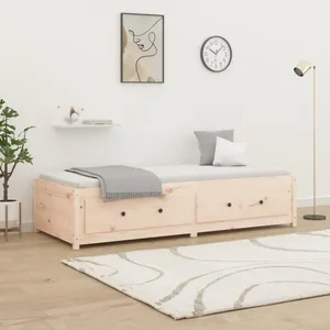 vidaXL Lit de jour 90x190 cm Simple Bois de pin massif pas cher