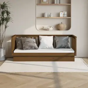Comparateur de prix : vidaXL Lit de jour Marron miel 75x190 cm Bois de pin massif