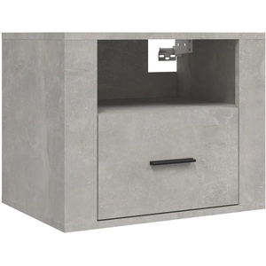 vidaXL Table de chevet murale Gris béton 50x36x40 cm pas cher