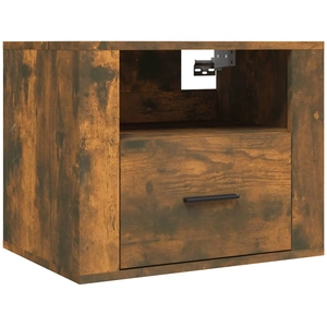 vidaXL Tables de chevet murales 2 pcs Chêne fumé 50x36x40 cm pas cher