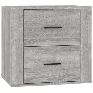 vidaXL Table de chevet murale Sonoma gris 50x36x47 cm pas cher