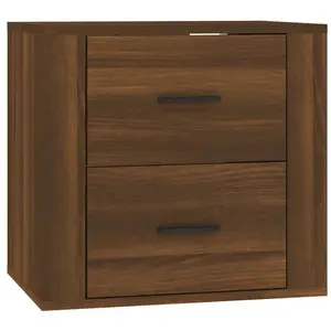 vidaXL Table de chevet murale Chêne marron 50x36x47 cm pas cher