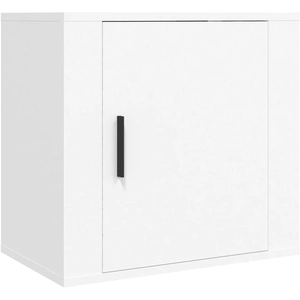 vidaXL Tables de chevet murales 2 pcs Blanc 50x30x47 cm pas cher