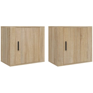 vidaXL Tables de chevet murales 2 pcs Chêne sonoma 50x30x47 cm pas cher