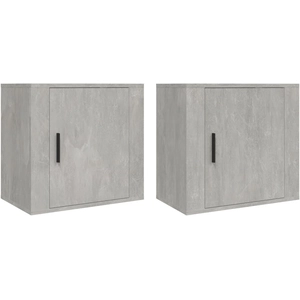 vidaXL Tables de chevet murales 2 pcs Gris béton 50x30x47 cm pas cher