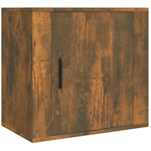 vidaXL Table de chevet murale Chêne fumé 50x30x47 cm pas cher