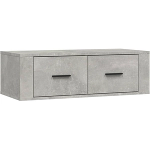 vidaXL Meuble TV suspendu Gris béton 80x36x25 cm Bois d'ingénierie pas cher