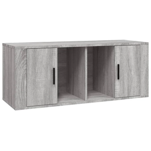 vidaXL Meuble TV Sonoma gris 100x35x40 cm Bois d'ingénierie pas cher