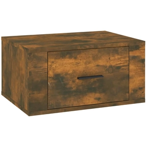 vidaXL Tables de chevet murales 2 pcs Chêne fumé 50x36x25 cm pas cher