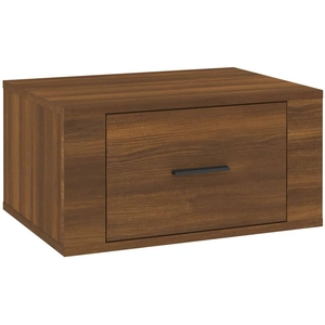 vidaXL Table de chevet murale Chêne marron 50x36x25 cm pas cher