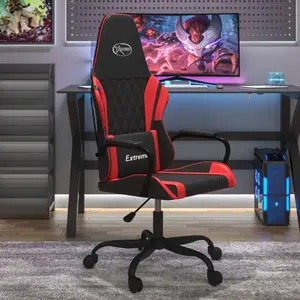 vidaXL Chaise de jeu Noir et rouge Similicuir pas cher