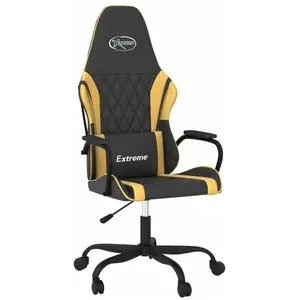 vidaXL Chaise de jeu Noir et doré Similicuir pas cher