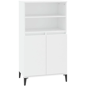 vidaXL Buffet haut Blanc 60x36x110 cm Bois d'ingénierie pas cher