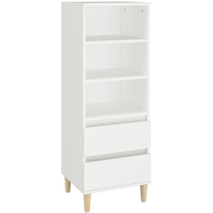 vidaXL Buffet haut Blanc 40x36x110 cm Bois d'ingénierie pas cher