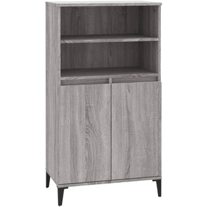 vidaXL Buffet haut Sonoma gris 60x36x110 cm Bois d'ingénierie pas cher