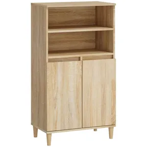 vidaXL Buffet haut Chêne sonoma 60x36x110 cm Bois d'ingénierie pas cher