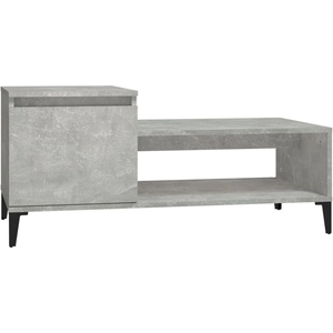 vidaXL Table basse Gris béton 100x50x45 cm Bois d'ingénierie pas cher