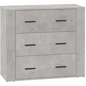 vidaXL Buffet Gris béton 80x33x70 cm Bois d'ingénierie pas cher