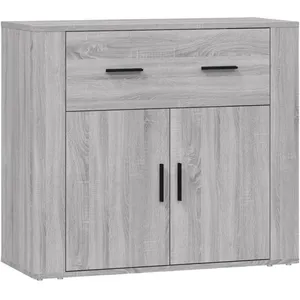 vidaXL Buffet Sonoma gris 80x33x70 cm Bois d'ingénierie pas cher