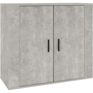 vidaXL Buffet Gris béton 80x33x70 cm Bois d'ingénierie pas cher
