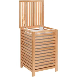 Comparateur de prix : vidaXL Panier à linge 45x45x65 cm Bois massif de noyer