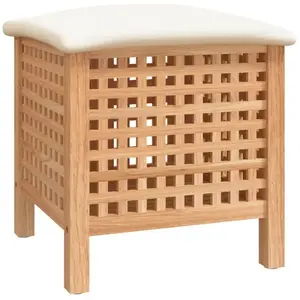 Comparateur de prix : vidaXL Tabouret de salle de bain 48x47,5x52 cm Bois massif de noyer