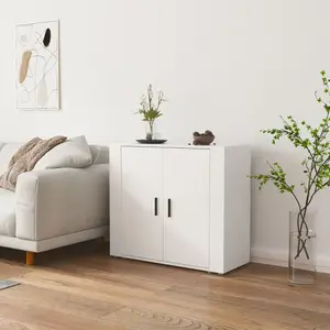 vidaXL Buffet Blanc 80x33x70 cm Bois d'ingénierie pas cher