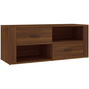 vidaXL Meuble TV Chêne marron 100x35x40 cm Bois d'ingénierie pas cher