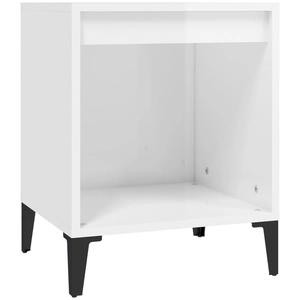 vidaXL Table de chevet Blanc brillant 40x35x50 cm pas cher