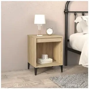 vidaXL Table de chevet Chêne sonoma 40x35x50 cm pas cher