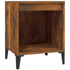 vidaXL Table de chevet Chêne fumé 40x35x50 cm pas cher