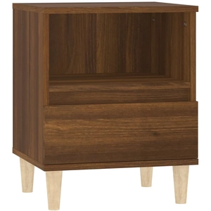 vidaXL Tables de chevet 2 pcs Chêne marron 40x35x50 cm pas cher