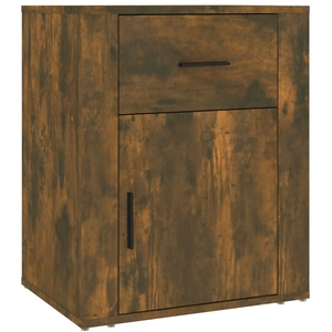vidaXL Table de chevet Chêne fumé 50x36x60 cm Bois d'ingénierie pas cher