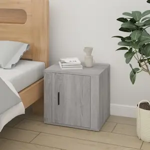 vidaXL Table de chevet Sonoma gris 50x39x47 cm pas cher
