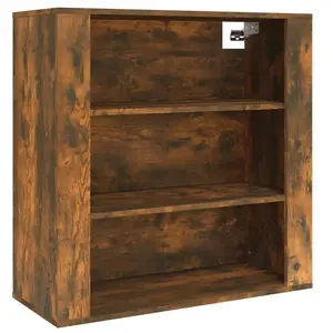 Comparateur de prix : vidaXL Armoire murale Chêne fumé 80x33x80 cm Bois d'ingénierie