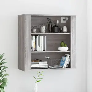 Comparateur de prix : vidaXL Armoire murale Sonoma gris 80x33x80 cm Bois d'ingénierie