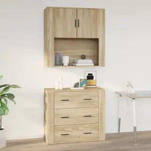 Comparateur de prix : vidaXL Armoire murale Chêne sonoma 80x33x80 cm Bois d'ingénierie