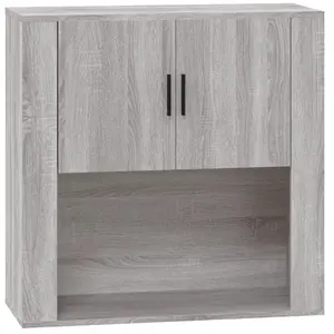 Comparateur de prix : vidaXL Armoire murale Sonoma gris 80x33x80 cm Bois d'ingénierie