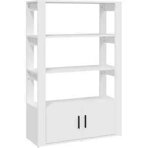 vidaXL Buffet Blanc 80x30x119,5 cm Bois d'ingénierie pas cher