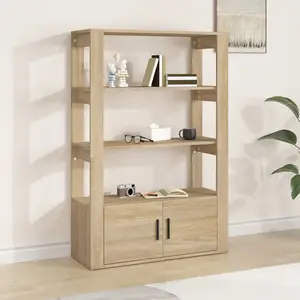 vidaXL Buffet Chêne sonoma 80x30x119,5 cm Bois d'ingénierie pas cher