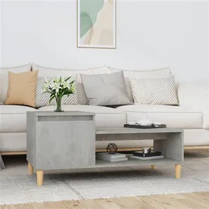 vidaXL Table basse Gris béton 100x50x45 cm Bois d'ingénierie pas cher