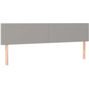 vidaXL Tête de lit à LED Gris clair 180x5x78/88 cm Tissu pas cher