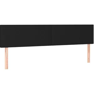 vidaXL Tête de lit à LED Noir 160x5x78/88 cm Tissu pas cher
