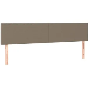 vidaXL Tête de lit à LED Taupe 160x5x78/88 cm Tissu pas cher