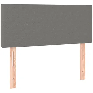 vidaXL Tête de lit à LED Gris foncé 100x5x78/88 cm Tissu pas cher